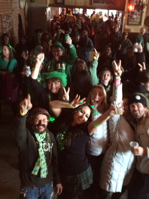 St. Patricks Day partygoers at the Silver Dollar Saloon in Butte, MT